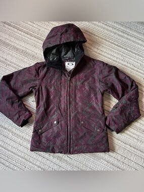 Vintage 2000s Y2K Oakley Ski Snowboard All Over Print Pattern Women Jacket S